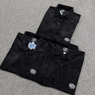 ADWYSD Corduroy Cargo Shirt Street Short Sleeve Men