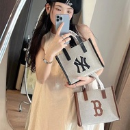 Korea Korea Mlb Men Women Contrast Style High-End Feeling Messenger Bag Presbyopic Letter Handbag Casual All-Match Canvas To