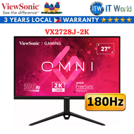 Itw | Viewsonic VX2728J-2K / 27" (2560 x 1440 QHD) / 180Hz / IPS / 0.5ms Flicker-free Gaming Monitor