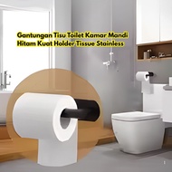 GANTUNGAN Toilet Tissue Hanger Strong Anti-Rust Bathroom Tissue Holder BR392 Black Stainless Plastic