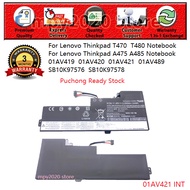 Lenovo Thinkpad T470 T480 A475 A485 01AV419 01AV420 01AV421 01AV489 Internal Laptop Battery Replacem