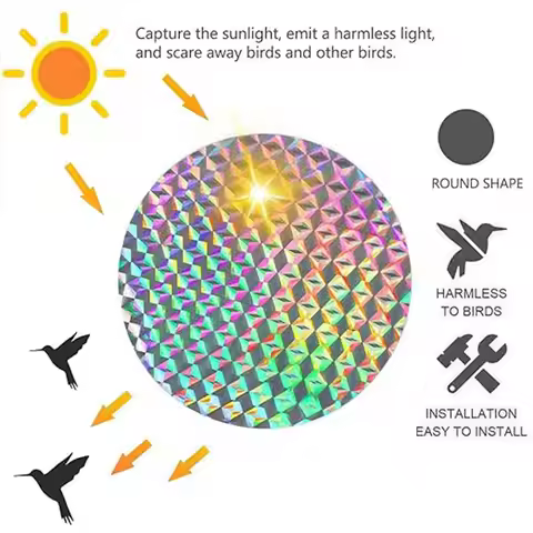 Bird Reflective Tape Ribbon 350 Feetx1.9 Inches Dual-Sided Bird Scare Tape Outdoor for Garden, Farm,