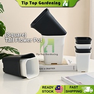 Pasu Bunga Kaktus Sukulen Taman / (Square) Tall Flower Pot For Succulent Cactus Plant
