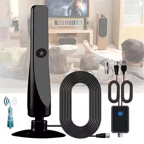 4K UHD Digital TV Antenna Amplifier Signal Booster Indoor 50 Miles High Gain Signal Receiver Satelli