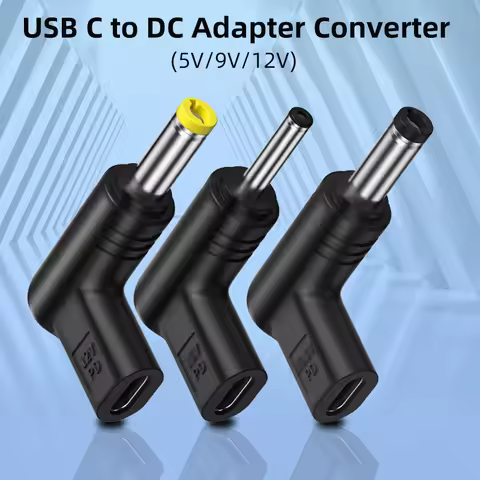 USB C to 5v 9v 12v DC Power Jack Connector Type C PD to 5.5x2.5 4.0x1.7 5.5x2.1 3.5x1.35 3.0x1.1mm P