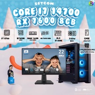 SETCOM + MONITOR BONMECOM2 ครบเซ็ตพร้อมจอ / CPU i7 14700 / RX 7600 8GB / Case เลือกแบบได้ครับ