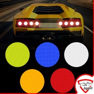 Round Car/Motorcycle Reflective Sticker Safety Warning Night Reflector Lamp Decals Waterproof Reflector Sticker Reflective Tape Sticker for Vehicle, Bicycles, Clothing Helmet