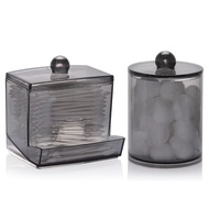 2 /3 Pack Qtips Dispenser Bathroom Container 10/7 oz Cotton Ball Holder Apothecary Jar Organizer for