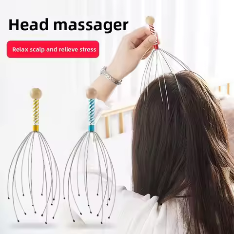 Octopus Five-Claw Head Massager Roller Scalp Scratcher for Itchy Scalp Massage