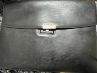 Gold PFEIL Black Leather Briefcase