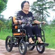 11💕 Taihe Electric Wheelchair plus-Sized Widened for the Elderly Electric Wheelchair Folding Double Handle Lightweight I
