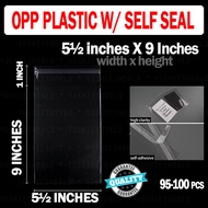 (100PCS) ADH 5 1/2 x 9 OPP CLEAR PLASTIC WITH SELF-ADHESIVE CELLOPHANE BAG PACKAGING