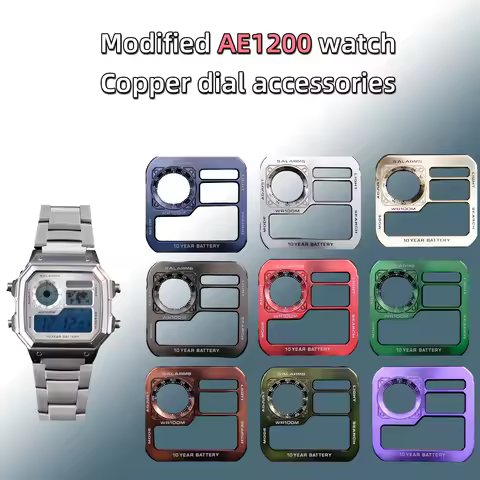 Copper dial for Casio 3229 movement AE1200 Metal Watch Face Modify From Japan Copper Top Quality Sun