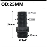 Male 25mm To External Thread 3/ 4Pcs inch Irrigation Fitting
