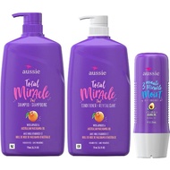 Aussie Total Miracle 7 in 1 Shampoo, Conditioner & 3 Minute Miracle Deep Conditioner Hair Treatment 