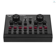 Multifunctional Live Streaming Sound Card USB Audio Interface Mixer Voice Device DJ Karaoke Equipment with Adjustable Volume 16 Effects Support BT Connection for Recording Hosting