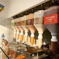 Sauce Dispenser – Complete 5.5lt Gravity Hanging Sauce Dispenser for Sauces including Mayonnaise / O