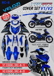 Coverset Y15 zr V2 Velozi Exciter RC Dpbmc Blue Biru siap sticker tanam