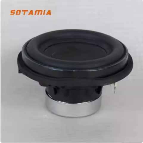 SOTAMIA 1Pcs 3.5 Inch Subwoofer Audio Speaker 4 Ohm 35W Strong Magnetic Rubber Edge Long Stroke Loud
