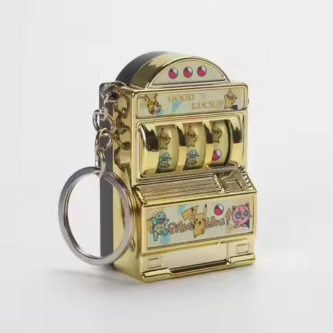 Pok é mon, Doraemon, HelloKitty pocket keychains, MINI rotating slot machine, colorful plating, very
