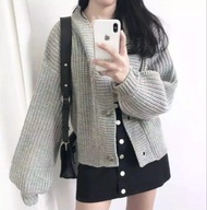 SKZ15 [ BISA COD ] - Cardi Allesya Rajut LD 140 cm / Cardi Oversize Rajut Wanita / Cardigan Koreaan 