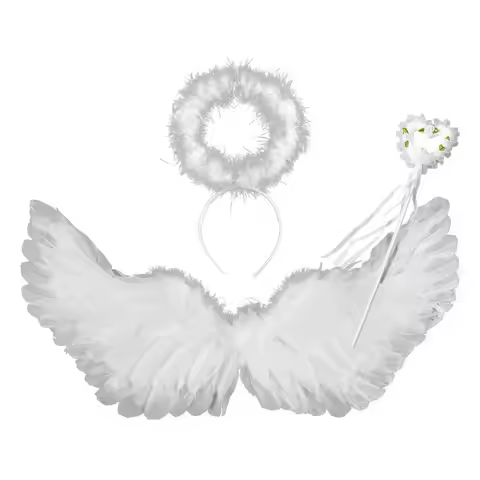 Angel Wings White Feathers Wing Back Plays A Performance Prop Child Girl Photo Show Adult Decoration