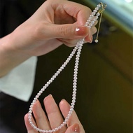 S Silver Mother-Oyster Pearl Necklace Female Round Strong Light ba Xiaomi Bead Clavicle Chain High-E