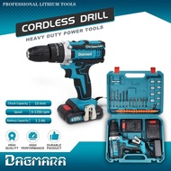 Dagmara Cordless Impact Drill Screwdriver 2 Battery Hammer Drill 3 Mode 21v 2 Speed With LED Light W
