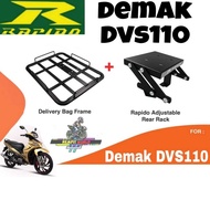 MONORACK RAPIDO ORIGINAL DEMAK DVS110 BLACK TAPAK MONORACK BOX GIVI TOPBOX ACCESSORIES MOTOR YAMAHA 