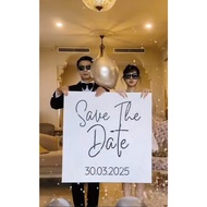 Save The Date board made of Canvas material for Wedding Photography, Save The Date for wedding photo