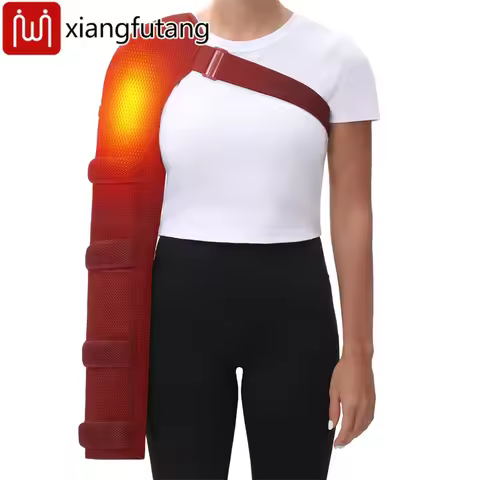 Shoulder Massage Heating Pad Ultra Long Heated Wrist Wrap Elbow Heating Pad with 3 Vibration Heat Se