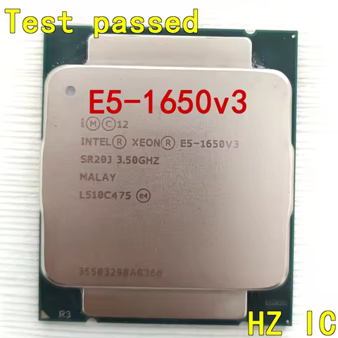 Used E5-1650 V3 E5 1650 V3 E5-1650V3 E5 1650V3 CPU 22nm 6 Cores 12 Threads 3.5GHz 140W LGA2011-3 for