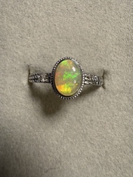 炫彩歐泊S925通體純銀戒指 Opal 925 Sterling Silver Ring, rings, Earrings, earring,bracelet,bracelets,pendant,pe