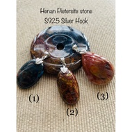 Natural Henan Pietersite Stone pendant S925 Hook (chain not included)