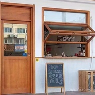 Door Window Coffee Shop Chinese Style Folding Window Old Elm Coffee Shop Antique Solid Wood Window F