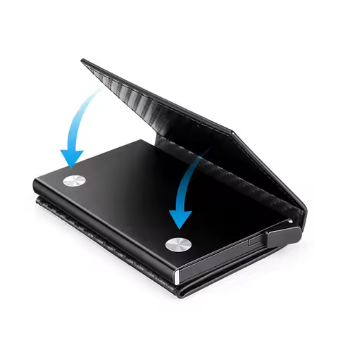 Aimant Rfid blocage porte-carte portefeuilles hommes mince mince Cartera en cuir porte-monnaie petit