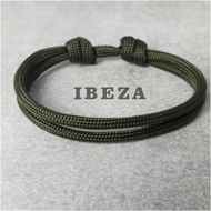 HIJAU Army Green Plain Rope Paracord Bracelet By Ibeza