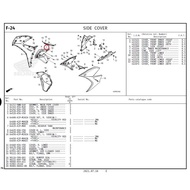 HONDA RSX COVER RESERVE MAIDUCT KANAN , KIRI ( 64615-K2P  , 64625-K56-V50  ) ORIGINAL