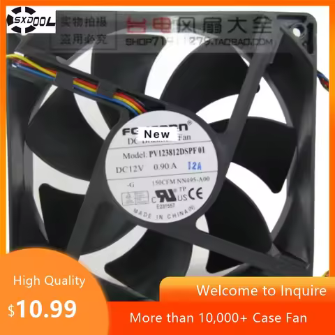 for Foxconn PV123812DSPF01 120mm High-Performance Server Cooling Fan - 12V 5000 RPM, 150 CFM for Del