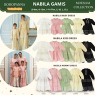 [TOMS] [Sarimbit Gamis] BOHOPANNA (1 Set) NABILA BABY, KIDS & MOM Set | Ramadhan EID Muslim Clothes 