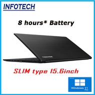 8 - 12 hours Slim 15.6 inch Toshiba intel SSD 256Gb 512Gb , 4gb 8gb ram , w11pro , Laptop Notebook