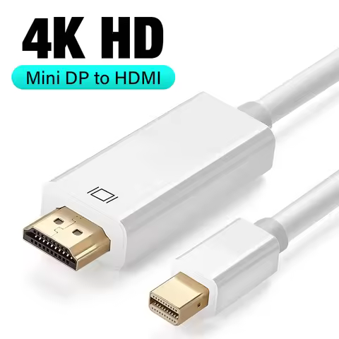 High quality 1.8M Mini DP Display Port Thunderbolt 2 To HDMI-compatible Cable Pro Adapter Plated Gol