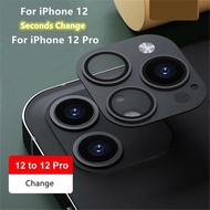 สำหรับ iPhone 12วินาทีเปลี่ยน iPhone 12 Pro ฝาโลหะของเลนส์กล้องโทรศัพท์ตัวป้องกันหน้าจอดัดแปลงปกตลกน่ารักอุปกรณ์เสริมใหม่ของ iPhone