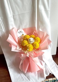 俞造植所 │乒乓菊微笑花束 附贈花束提袋 畢業花束 太陽花花束