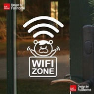 Cartoon WiFi paste cute WIFI Glass Sticker mobile phone signal paste free wireless supply