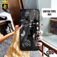 HP Samsung A01- Hardcase Glossy casing Samsung A01hp [Motif - Aesthetic 01] - AnekaCase softcase gla