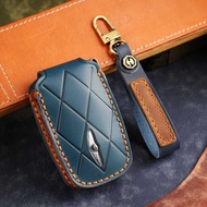 Suitable for Genesis Key Cover GV60 Car GV90 New Style Lawesis Genesis Genuine Leather Buckle Case