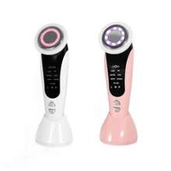 เครื่องนวดหน้าและลำคอพร้อมโหมด LCD (ทำความสะอาด/ดูแล/นวด), อุปกรณ์เสริมความงามแบบพกพาสีเบจอ่อน, ช่วย