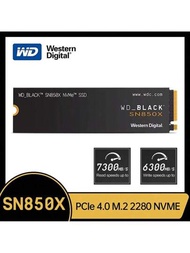 Western Digital (wd) Sn850x 1tb 2tb固態硬碟nvme Pcie4.0 Gen4 * 4 M.2 2280內部固態磁盤,適用於ps5桌上型電腦筆記型電腦,讀取速度高達7300mb / S