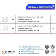 ผ้าเบรคหน้า/หลัง HYUNDAI H1 ปี 2008-2025 GRAND STAREX ปี 2015-2025 COMPACT SILVER (DCC182/DCC183) ฮุ